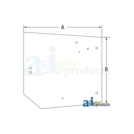 Glass; Cab Upper Rear 48 X35 X2